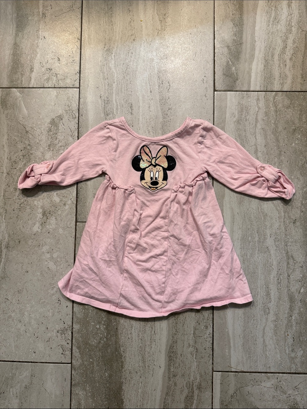 Disney Pink Minnie Mouse Long Sleeve Dress